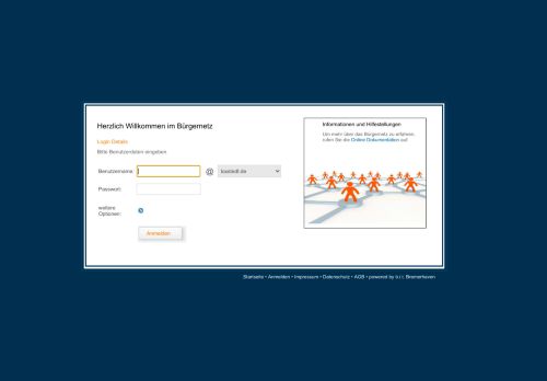 
                            5. Melden Sie sich bei Buergernetz an