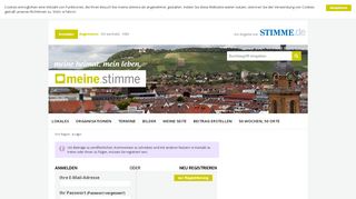 
                            1. Melden Sie sich bei meine.stimme an - Ihre Region