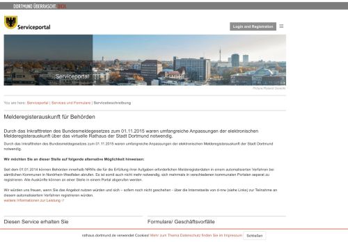 
                            6. Melderegisterauskunft online für Behörden - doMap - Stadt Dortmund
