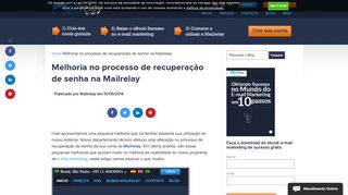 
                            12. Melhoria no processo de recuperação de senha na Mailrelay