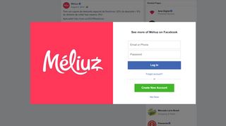 
                            11. Méliuz - Tem um cupom de desconto especial da Netshoes - Facebook