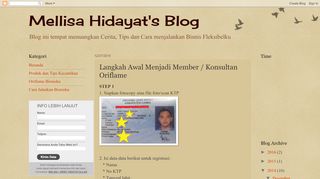 
                            10. Mellisa Hidayat's Blog: Langkah Awal Menjadi Member / Konsultan ...