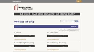 
                            11. Melodies We Sing - Temple Isaiah