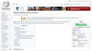 
                            9. Melon (online music service) - Wikipedia
