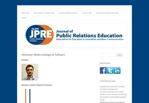 
                            8. Meltwater Media Intelligence Software | Journal of Public Relations ...