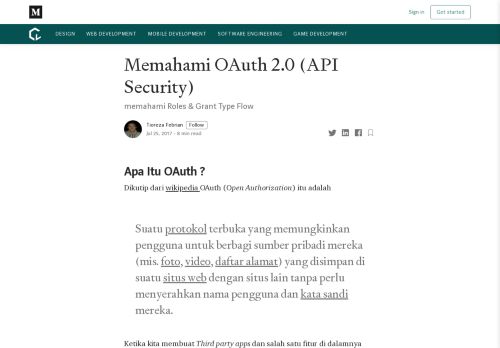 
                            8. Memahami OAuth 2.0 (API Security) – UNIKOM Codelabs – Medium