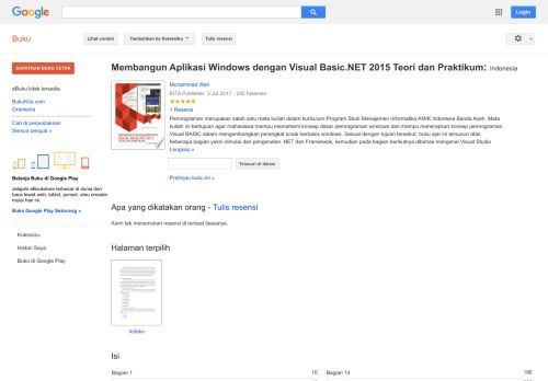
                            12. Membangun Aplikasi Windows dengan Visual Basic.NET 2015 Teori dan ... - Hasil Google Books
