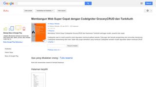 
                            8. Membangun Web Super Cepat dengan CodeIgniter GroceryCRUD dan TankAuth