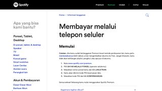 
                            7. Membayar melalui telepon seluler - Spotify