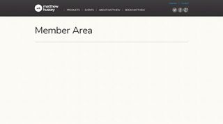 
                            3. Member Area - Matthew Hussey