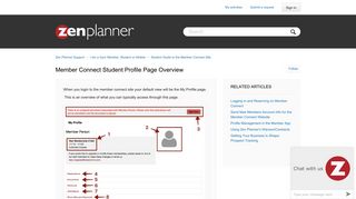 
                            8. Member Connect Student Profile Page Overview – Zen Planner Support