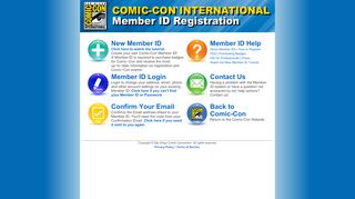 
                            4. Member ID - Comic-Con International
