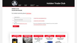 
                            6. Member log in - HoldenParts Trade Club Log On