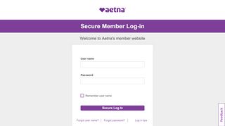 
                            7. Member Log In - New Member Login - Aetna's member website