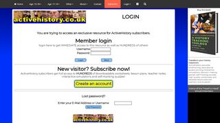 
                            1. Member login - ActiveHistory