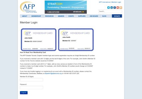 
                            11. Member Login | AFP Greater Toronto Chapter - Association of ...