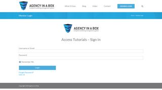 
                            5. Member Login - Agency In A Box