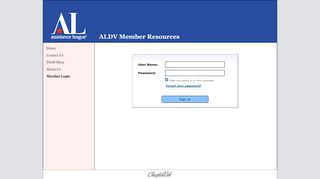 
                            1. Member Login - ALDV Member Resources