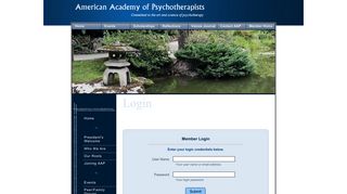 
                            8. Member Login - American Academy of Psychotherapists