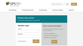 
                            6. Member login | APS