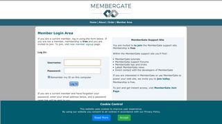 
                            2. Member Login Area - MemberGate.com