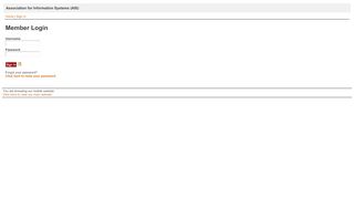 
                            13. Member Login - Association for Information Systems (AIS)