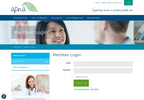 
                            9. Member Login - Australian Primary Health Care Nurses Association