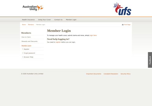 
                            10. Member Login | Australian Unity Health Insurance
