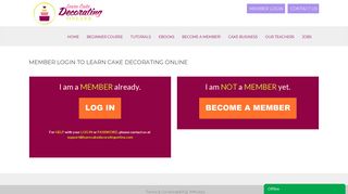 
                            2. Member Login - Cakerschool - Learn Cake Decorating Online