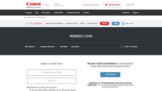 
                            2. Member Login - [Canon Hongkong Company Limited]