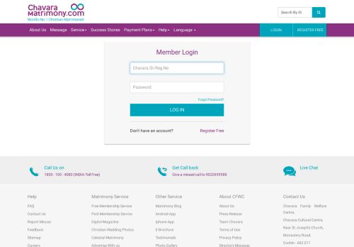 
                            1. Member Login - Chavara Matrimony