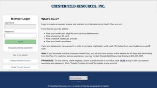 
                            9. Member Login - Chesterfield Resources