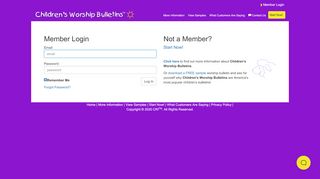 
                            6. Member Login - Children's Worship Bulletins