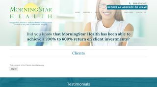 
                            5. Member Login | Clients | MorningStar Health