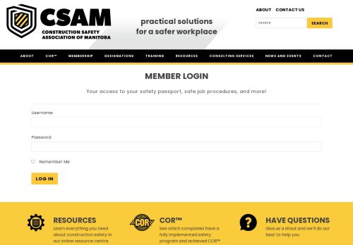 
                            11. Member Login | Construction Safety Association of Manitoba