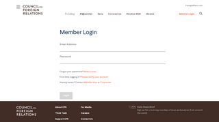 
                            9. Member Login - Council on Foreign Relations