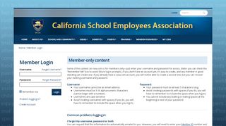 
                            1. Member Login - CSEA.com