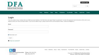 
                            4. Member Login - Dalhousie Faculty Association