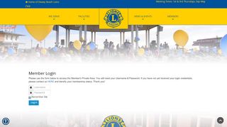 
                            5. Member Login - Dewey Beach Lions Club