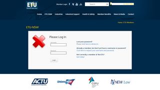 
                            8. Member Login - ETU NSW