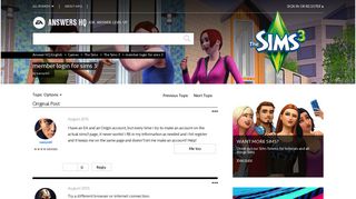 
                            7. member login for sims 3 - Answer HQ