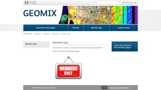 
                            12. Member login for the Geomix project - University of Antwerp