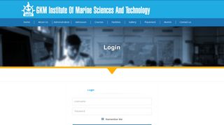 
                            5. Member Login - GKM Institute of Marine Sciences and Technology