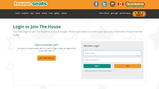 
                            11. Member Login - house seats las vegas - members