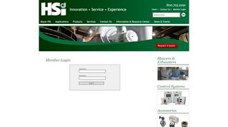 
                            3. Member Login | HSI Blowers