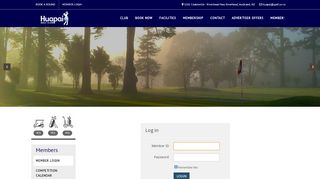 
                            11. Member login - Huapai Golf Club