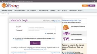 
                            7. Member Login - Indastro - Indian Vedic Astrology - Vedic Astrology ...