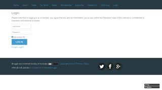 
                            8. Member Login - Internet Australia - A Chapter of the Internet Society