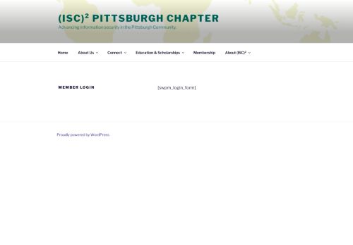 
                            13. Member Login – (ISC)² Pittsburgh Chapter