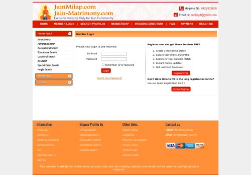 
                            5. Member Login - jain-matrimony.com